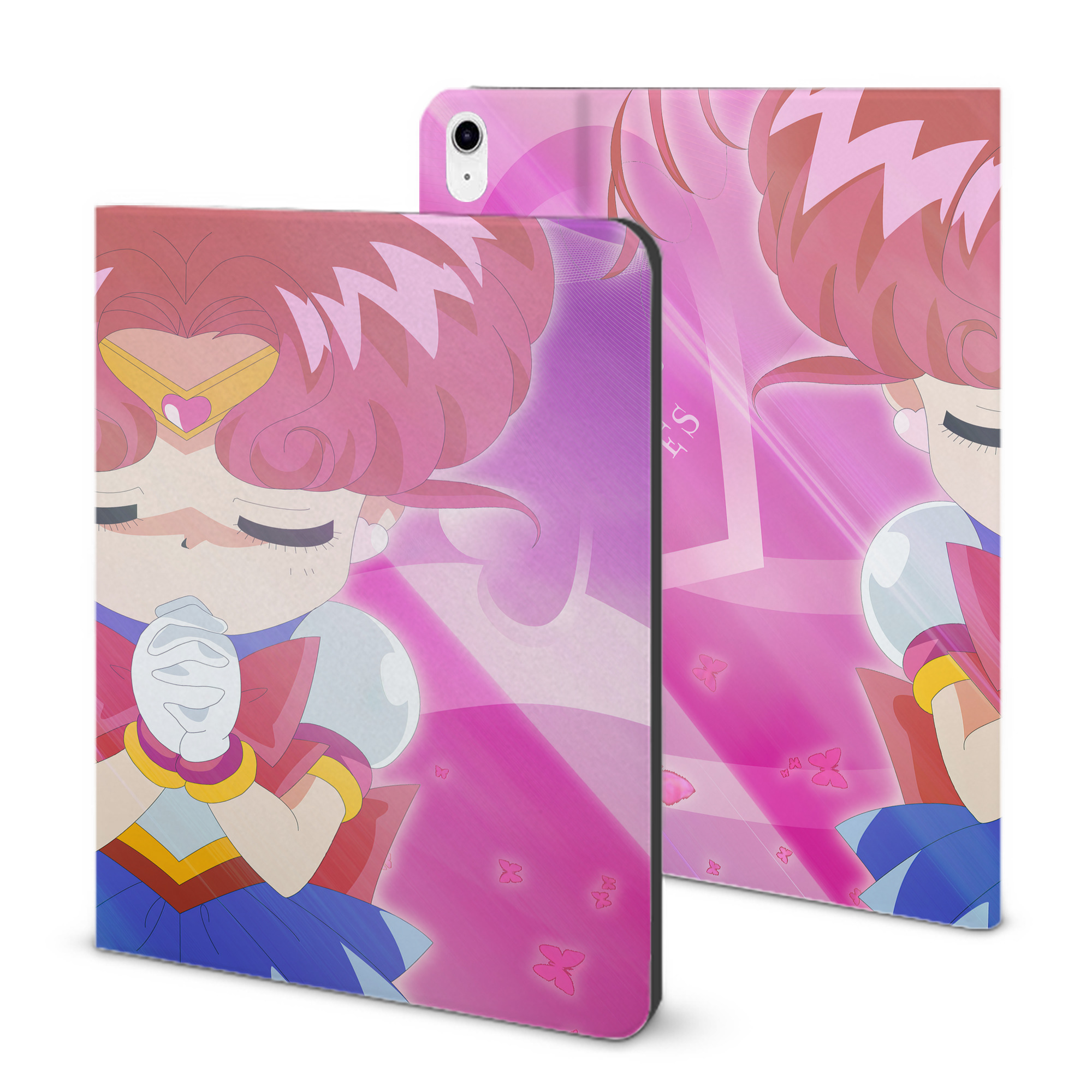 （画像用） 美少女戦士セーラームーン Sailor Moon IPad ケース ブック型 PUレザー TPU 耐衝撃 軽量 薄型 ペン収納なし 全面保護 IPad 各モデル対応